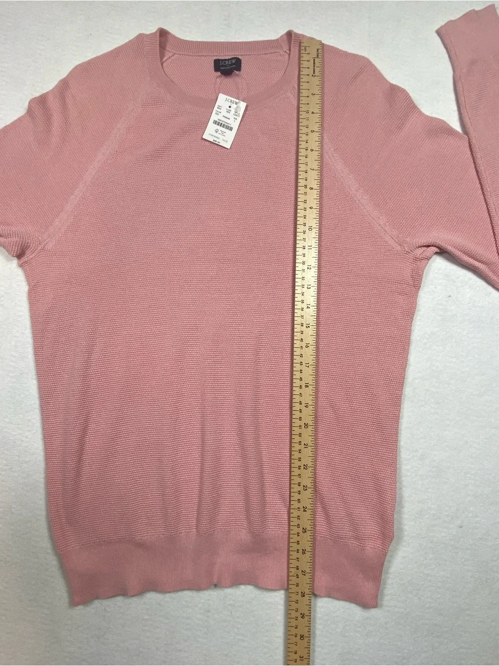 J. Crew Men’s  Pink Lightweight Cotton Sweater, Large, NWT, Smart Casual Coastal